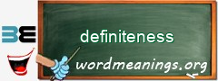 WordMeaning blackboard for definiteness